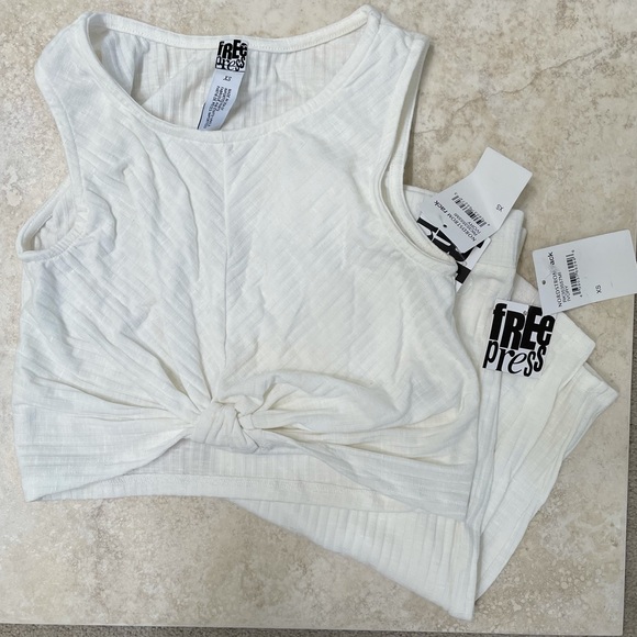 Front Knot Top & Skirt 2-Piece Ivory Outfit - Picture 2 of 4